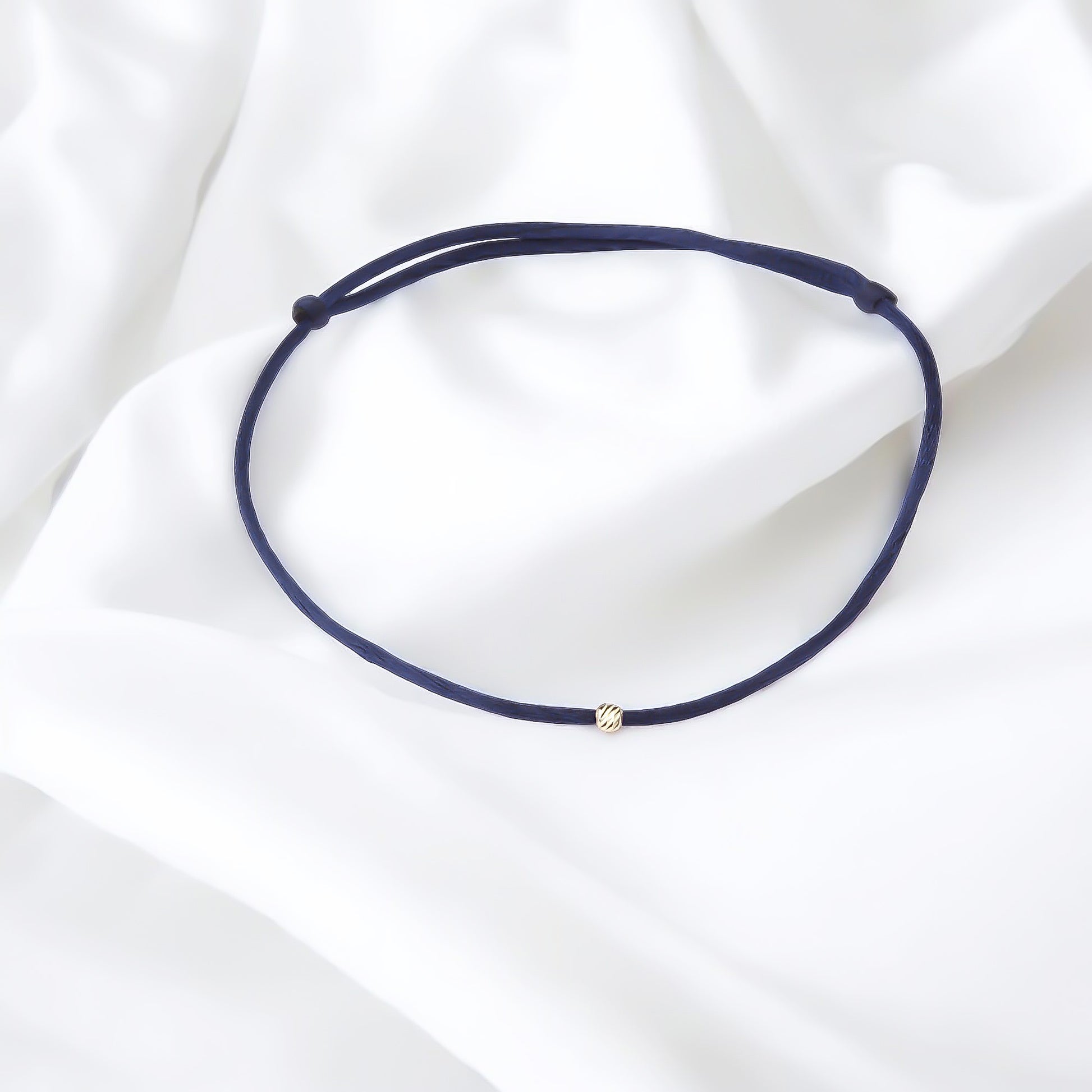 14k Solid Gold Ball Rope Bracelet