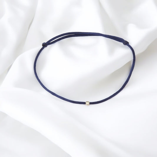 14k Solid Gold Ball Rope Bracelet