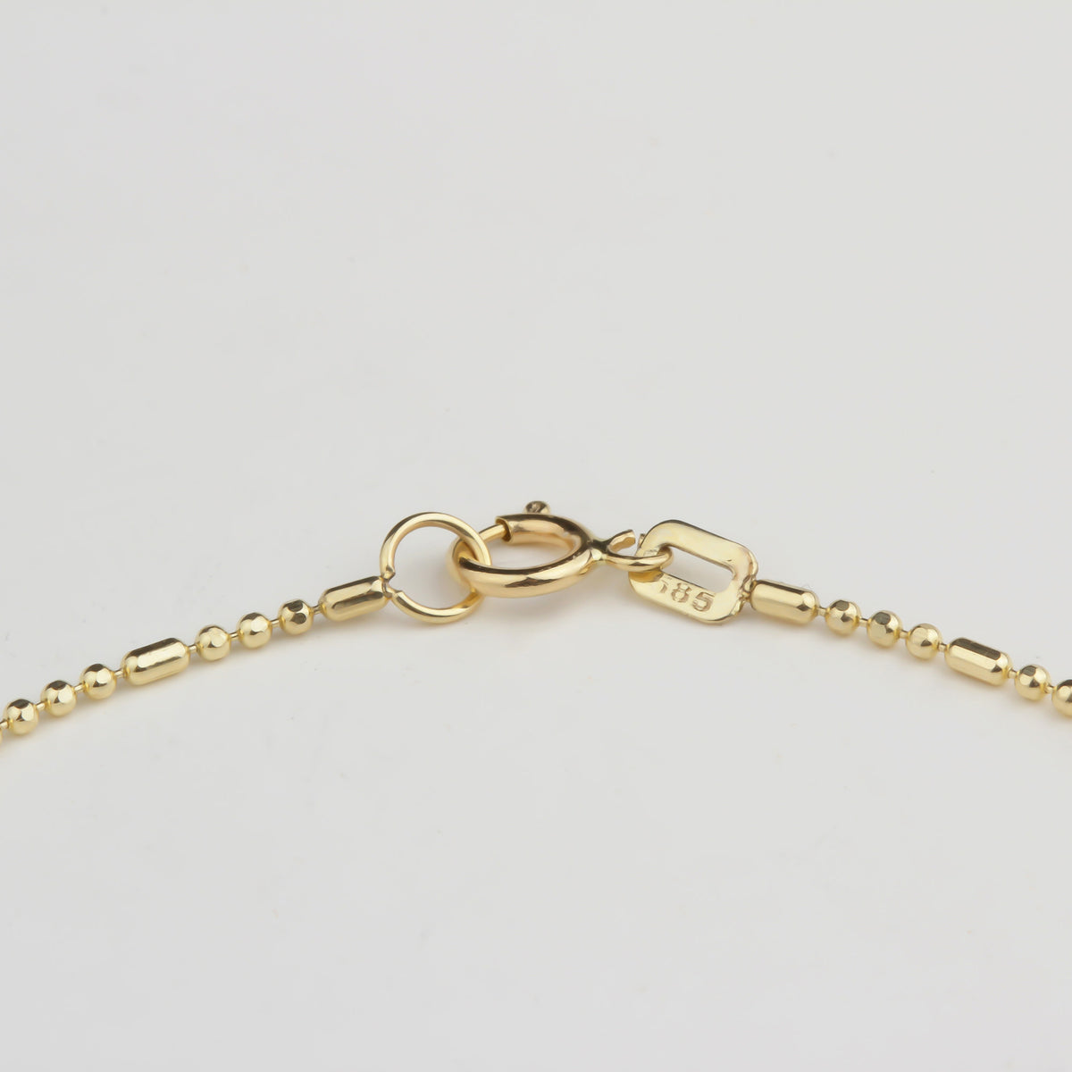 14k Solid 1 mm Gold Ball Chain Bracelet - alternate view 4