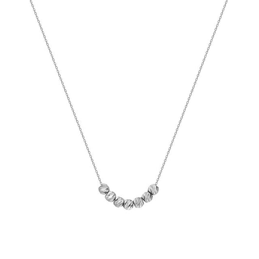 14k Solid Gold White Dorika Necklace