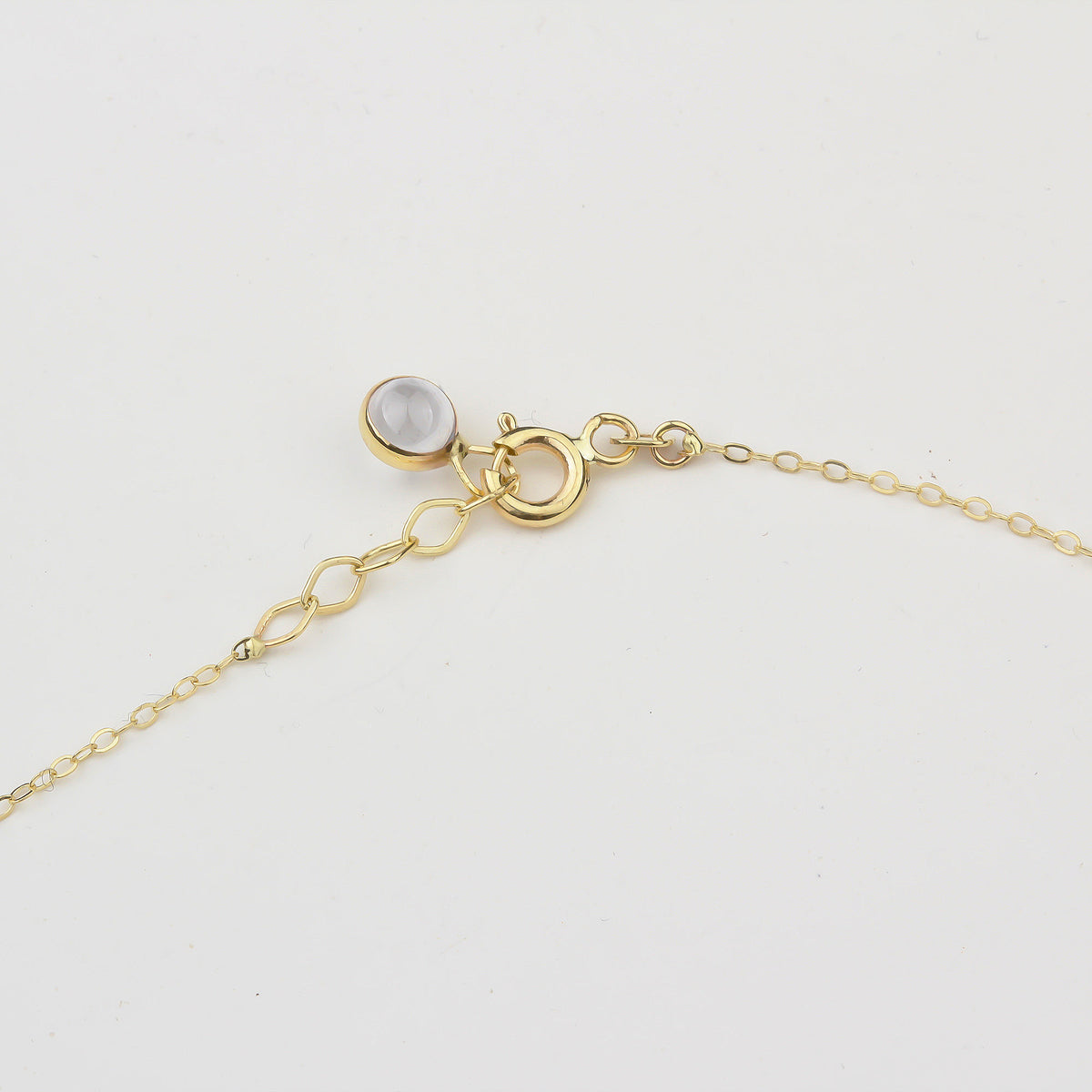 14k Solid Gold Circle Anklet - alternate view 3