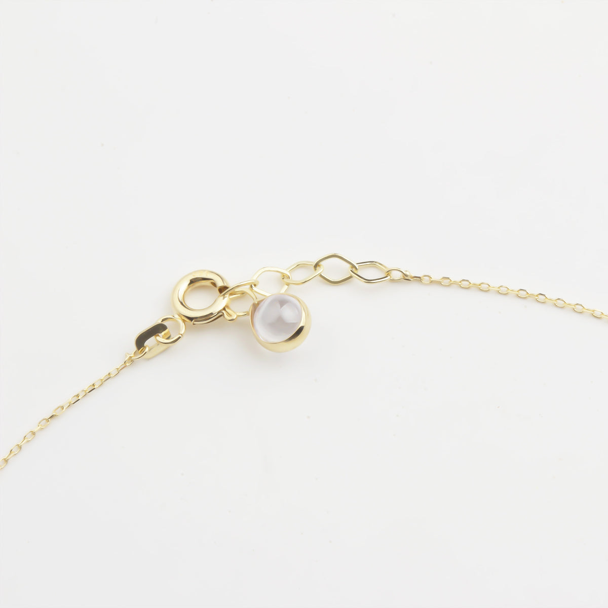 14k Solid Gold Oyster Anklet - alternate view 3