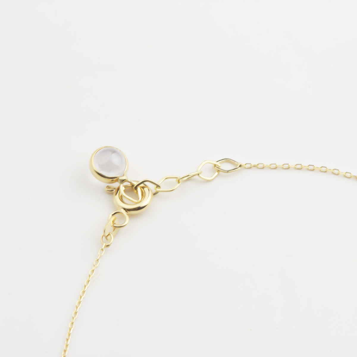 14k Solid Gold Water Drop Anklet - alternate view 3