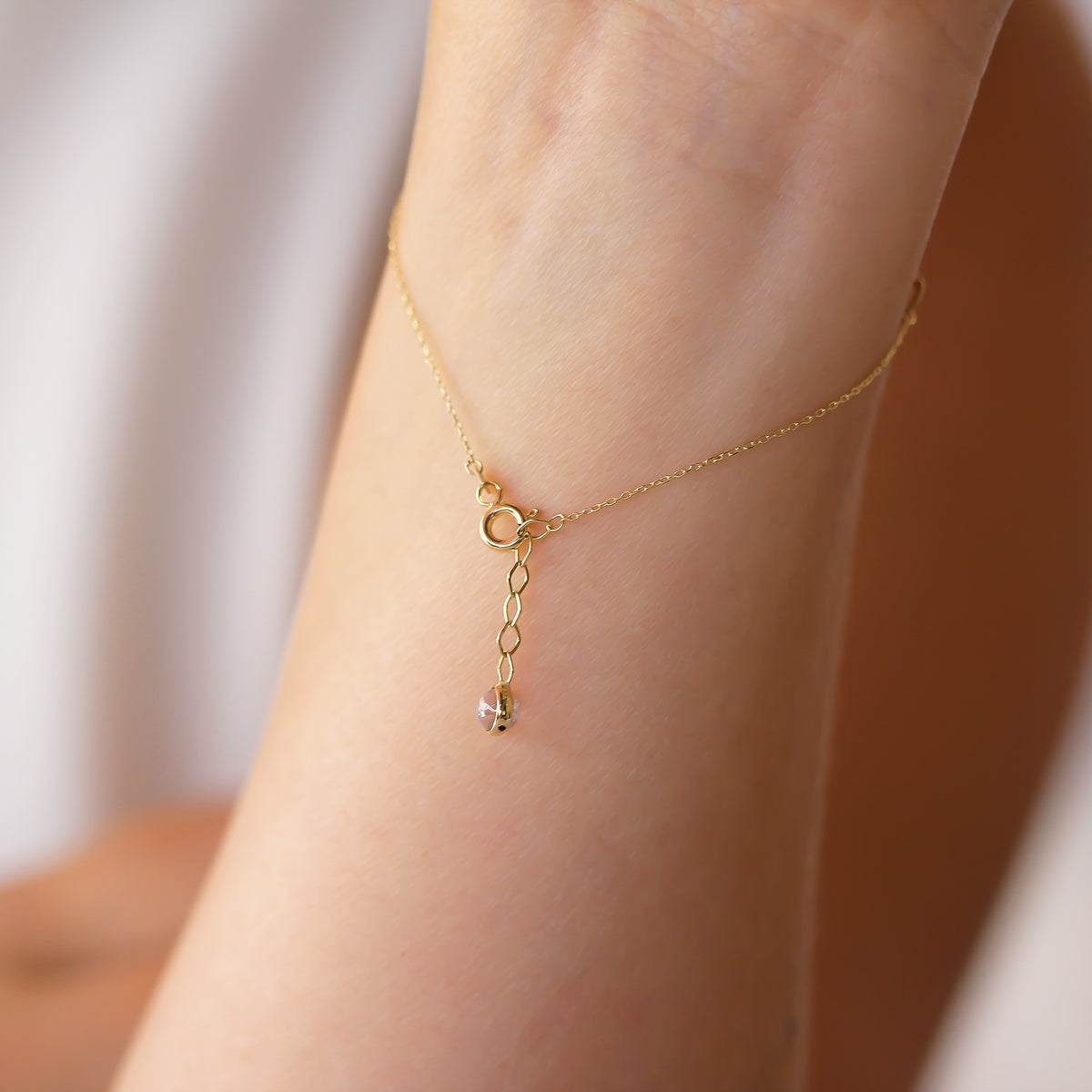14k Solid Gold Cross Hand Chain - alternate view 5