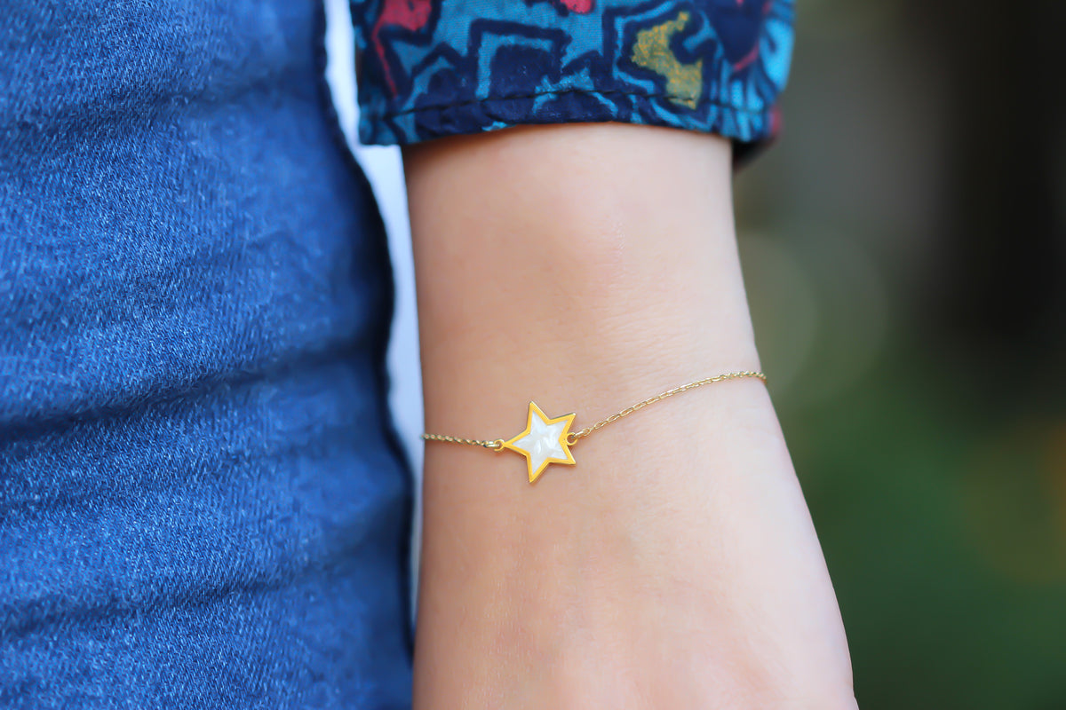 925k Sterling Silver Star Bracelet