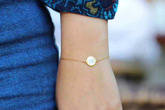 925k Sterling Silver Sun Bracelet