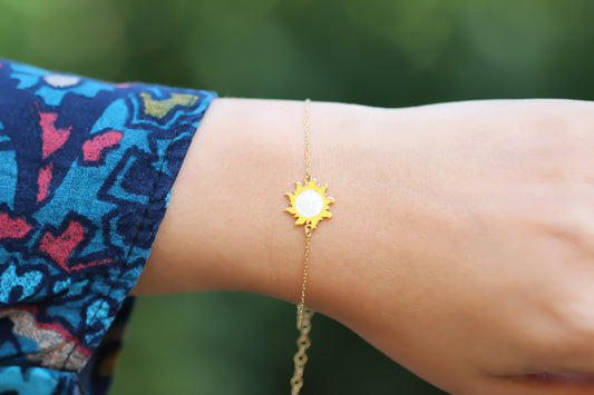 925k Sterling Silver Sun Bracelet
