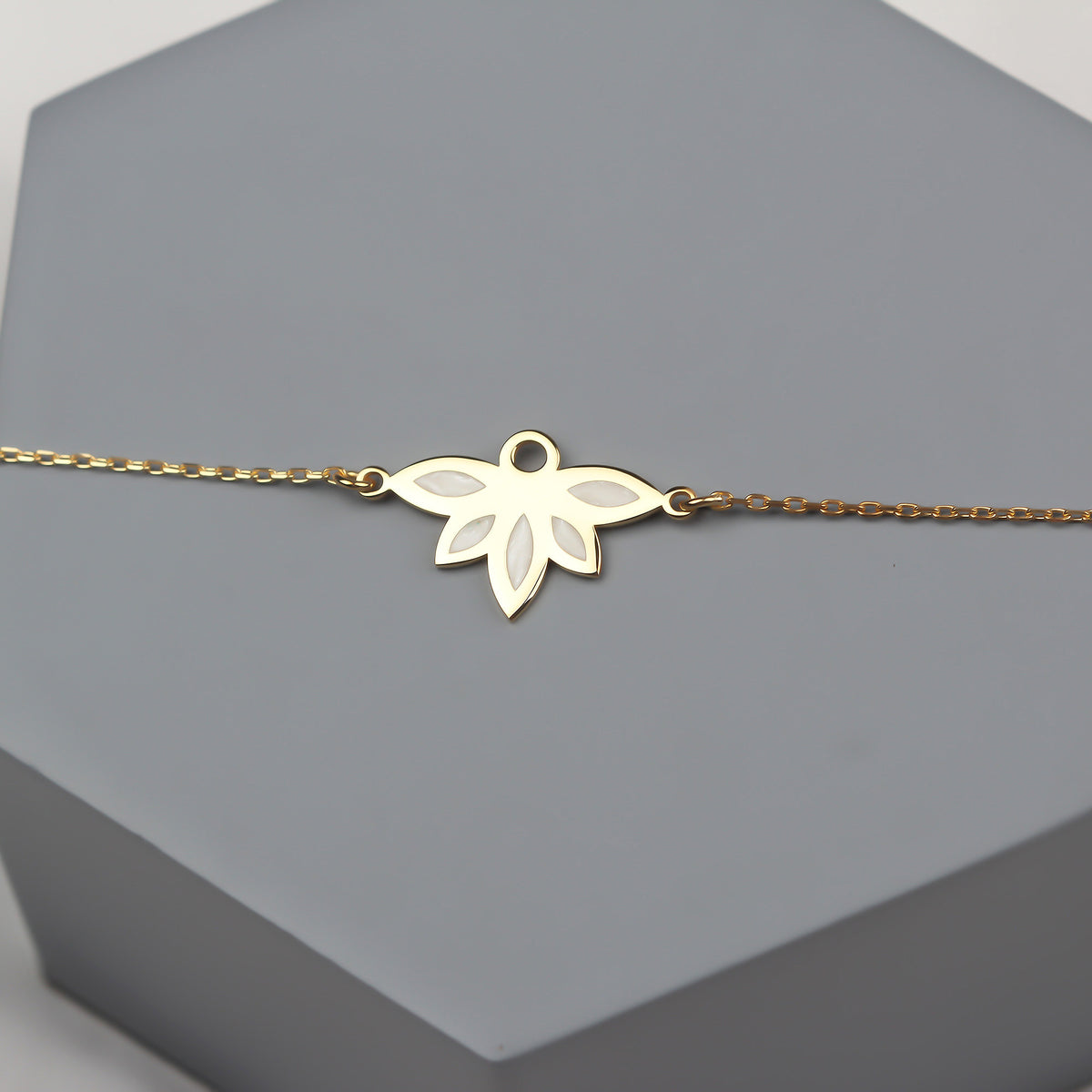 925k Sterling Silver Lotus Bracelet - alternate view 3