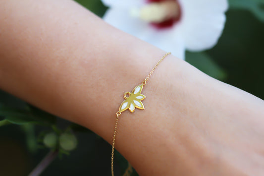 925k Sterling Silver Lotus Bracelet - alternate view 2