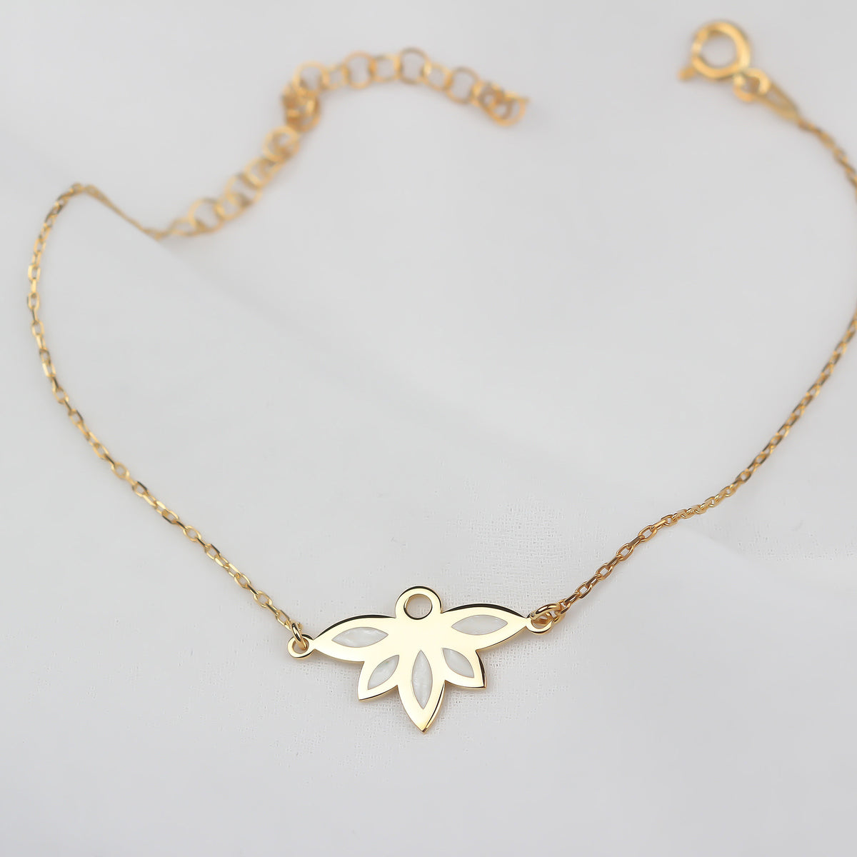 925k Sterling Silver Lotus Bracelet - alternate view 4