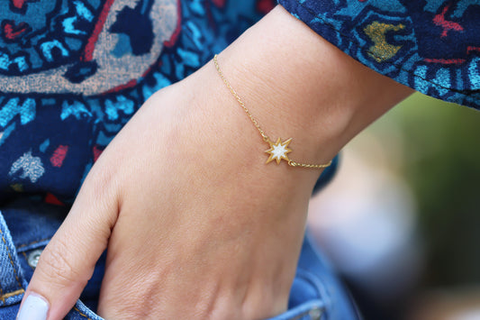 925k Sterling Silver Pole Star Bracelet