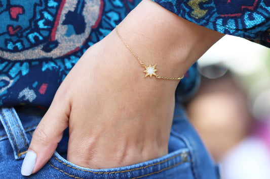 925k Sterling Silver Pole Star Bracelet - alternate view 2