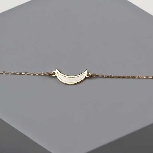 925k Sterling Silver Crescent Bracelet