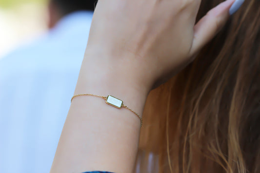925k Sterling Silver Geo Bracelet