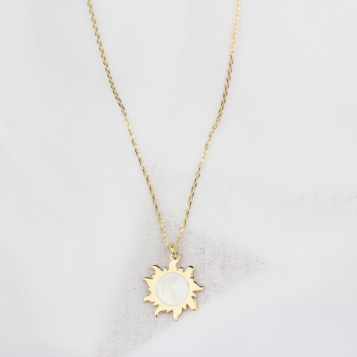 925k Sterling Silver Sun Necklace - alternate view 3