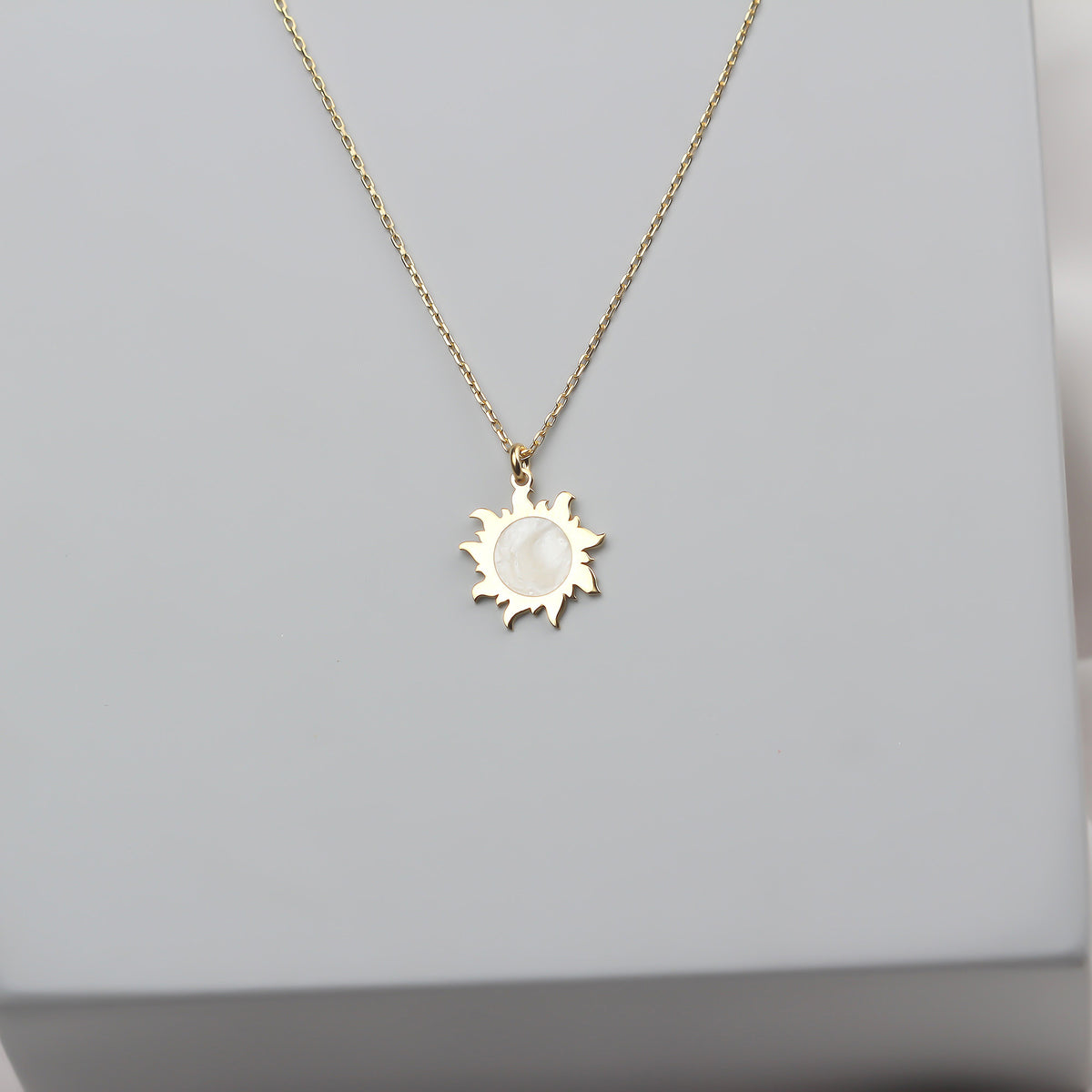 925k Sterling Silver Sun Necklace - alternate view 4