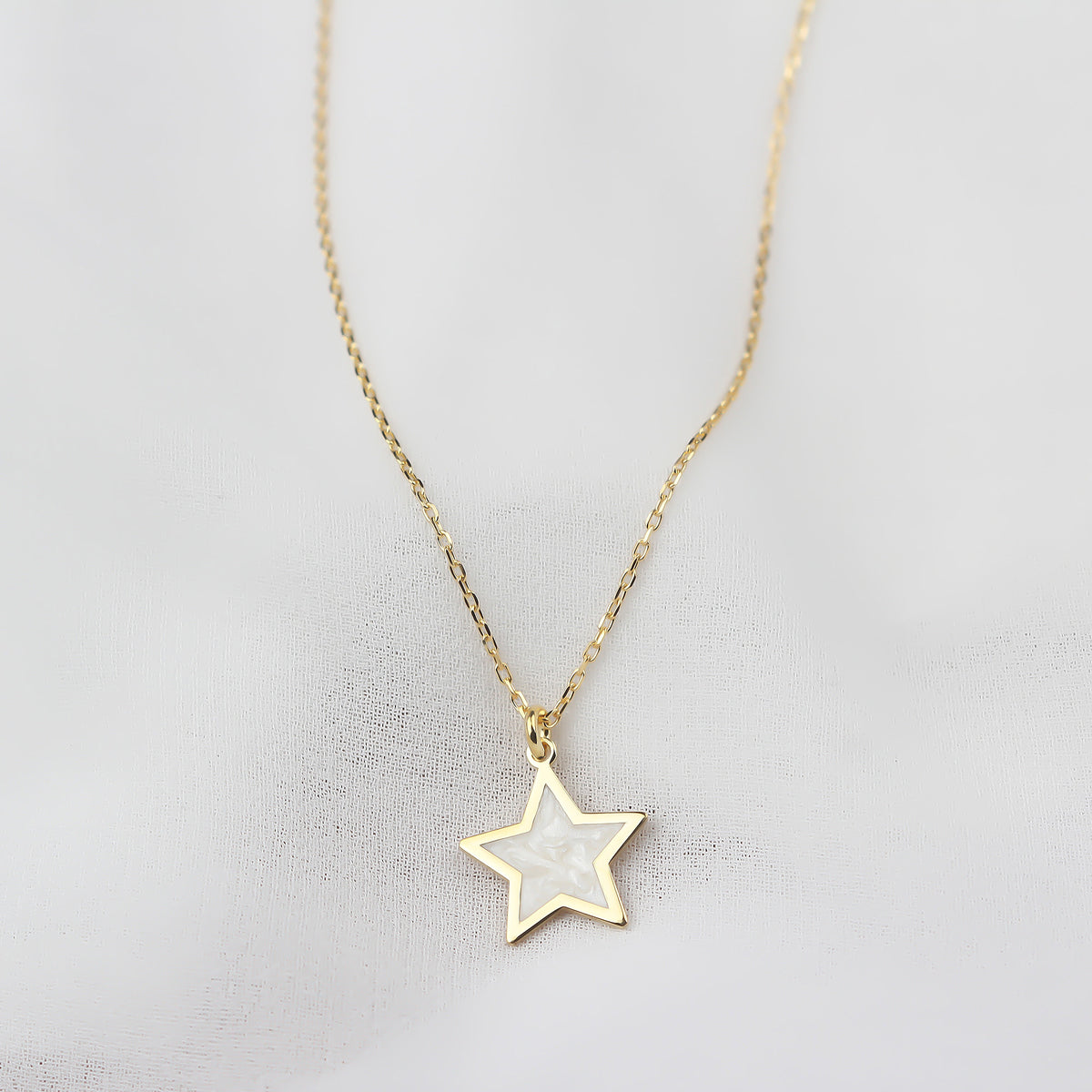925k Sterling Silver Star Necklace - alternate view 2