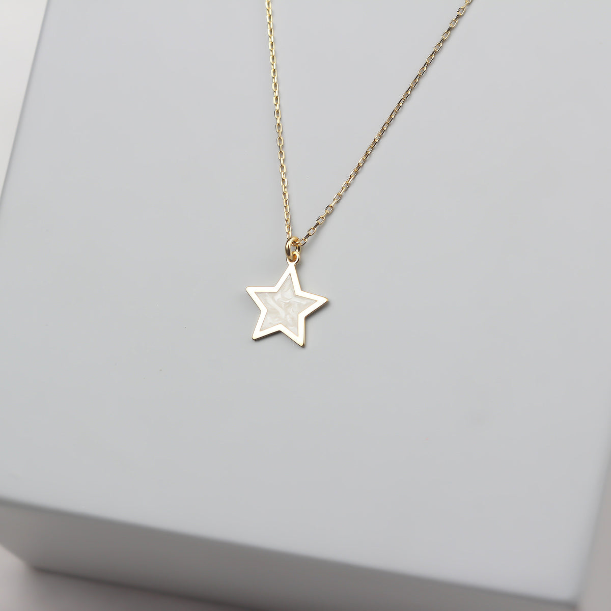 925k Sterling Silver Star Necklace - alternate view 3