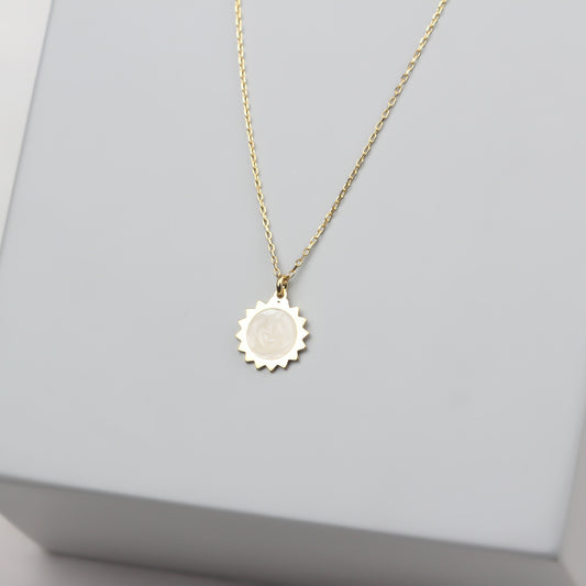 925k Sterling Silver Sun Necklace - alternate view 2