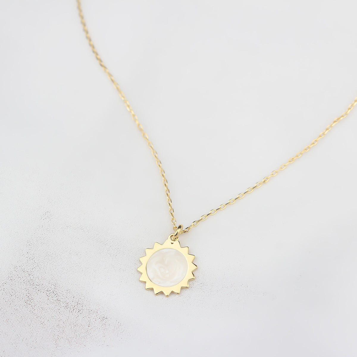 925k Sterling Silver Sun Necklace - alternate view 3