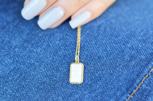 925k Sterling Silver Geo Necklace