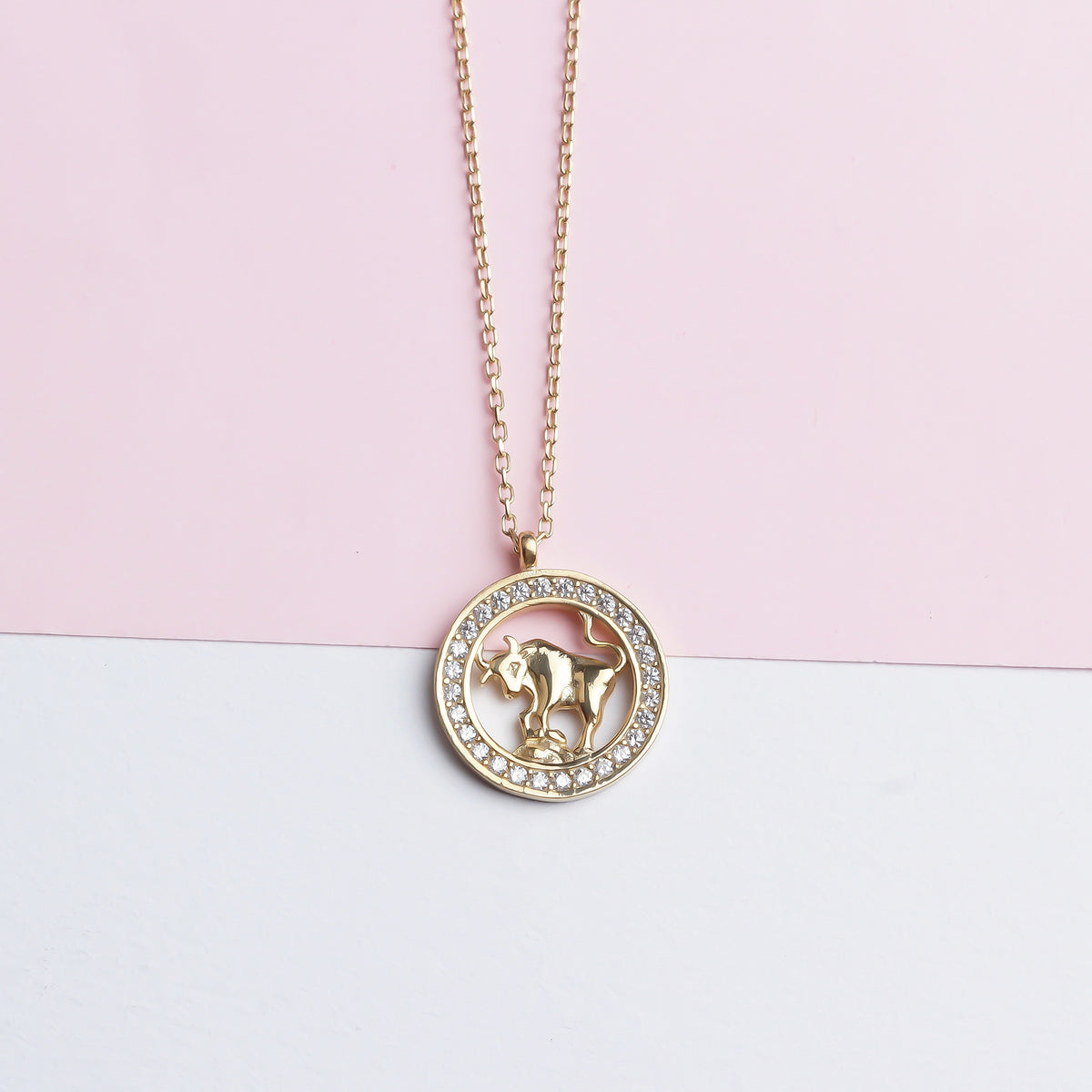 925k Sterling Silver Taurus Zodiac Necklace