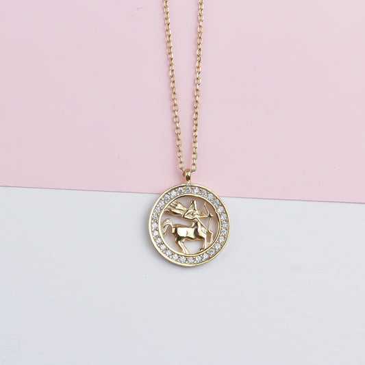 925k Sterling Silver Sagittarius Zodiac Necklace