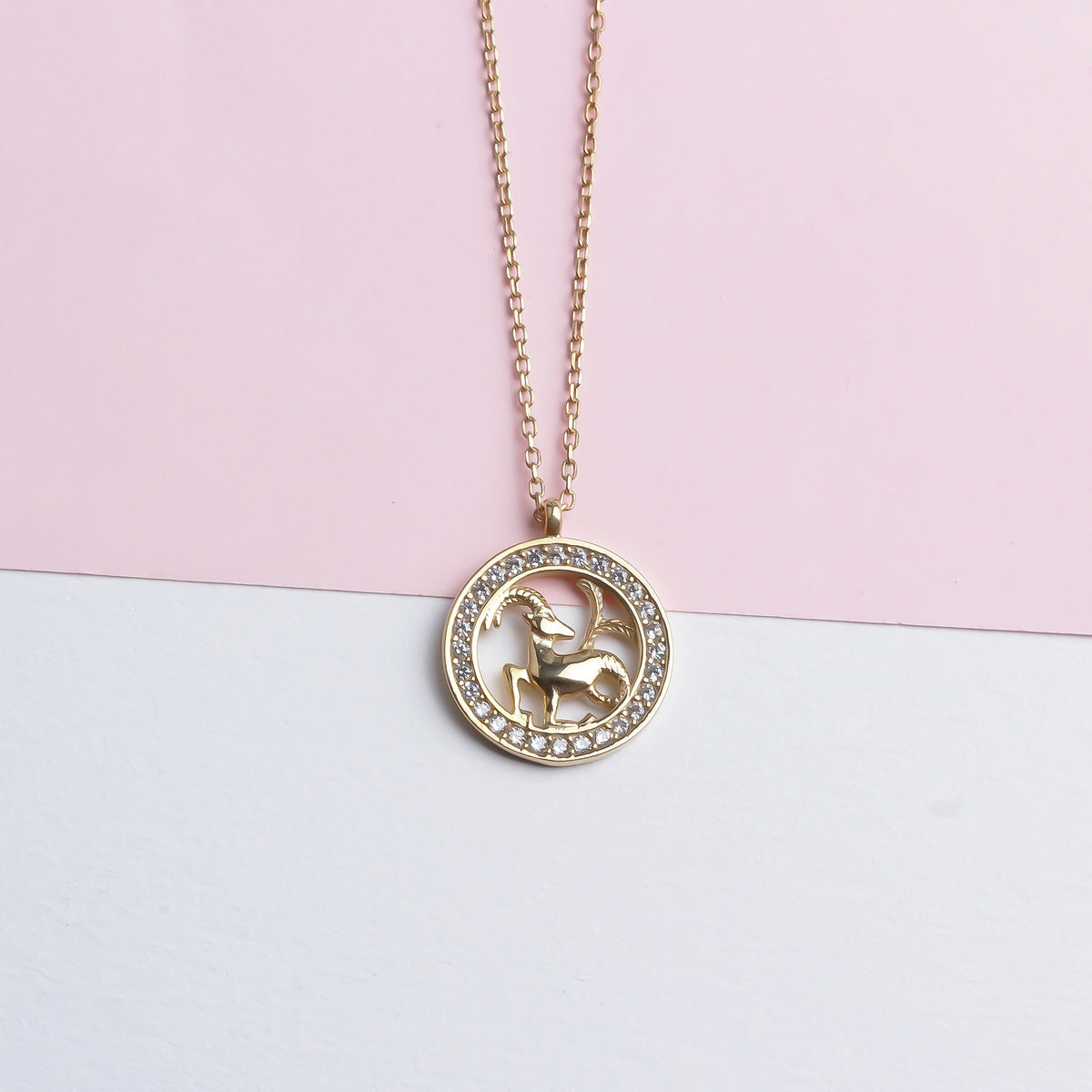 925k Sterling Silver Capricorn Zodiac Necklace