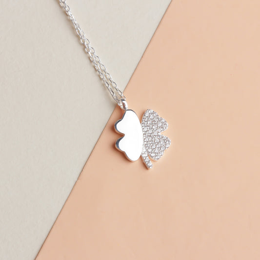 925k Sterling Silver Clover Necklace