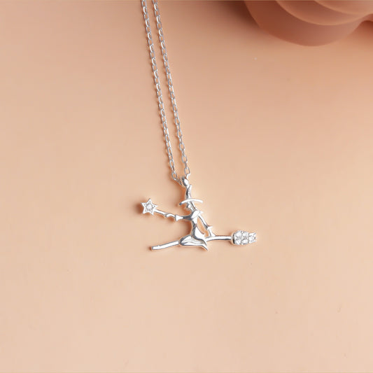 925k Sterling Silver Witch Necklace