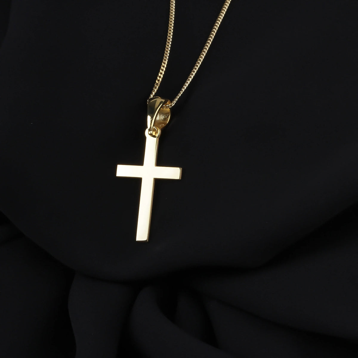 925k Sterling Silver Cross Necklace - alternate view 3