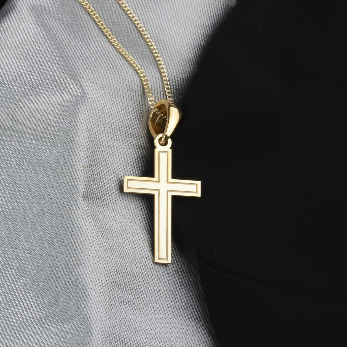 925k Sterling Silver Cross Necklace - alternate view 2