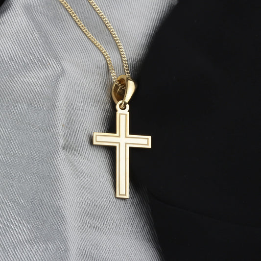 925k Sterling Silver Cross Necklace - alternate view 2
