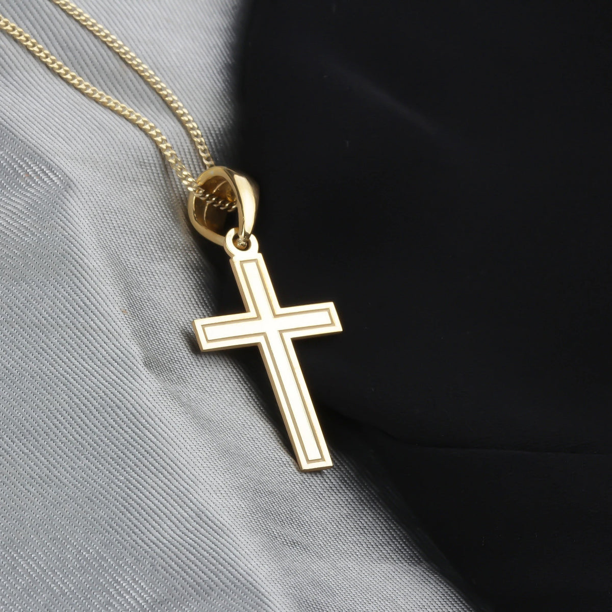 925k Sterling Silver Cross Necklace - alternate view 3