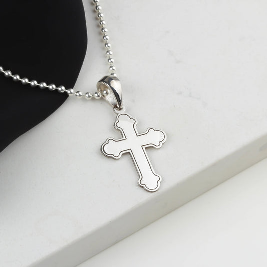925k Sterling Silver Cross Necklace - alternate view 2