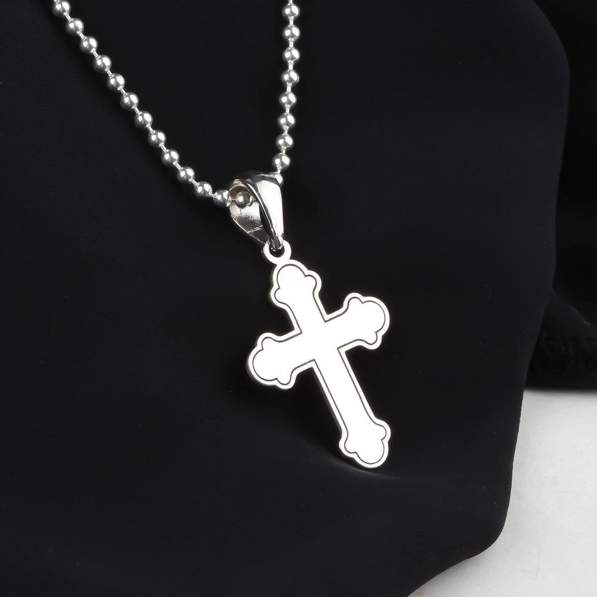 925k Sterling Silver Cross Necklace - alternate view 3