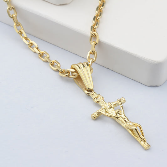 925k Sterling Silver Jesus Christ Necklace - alternate view 2