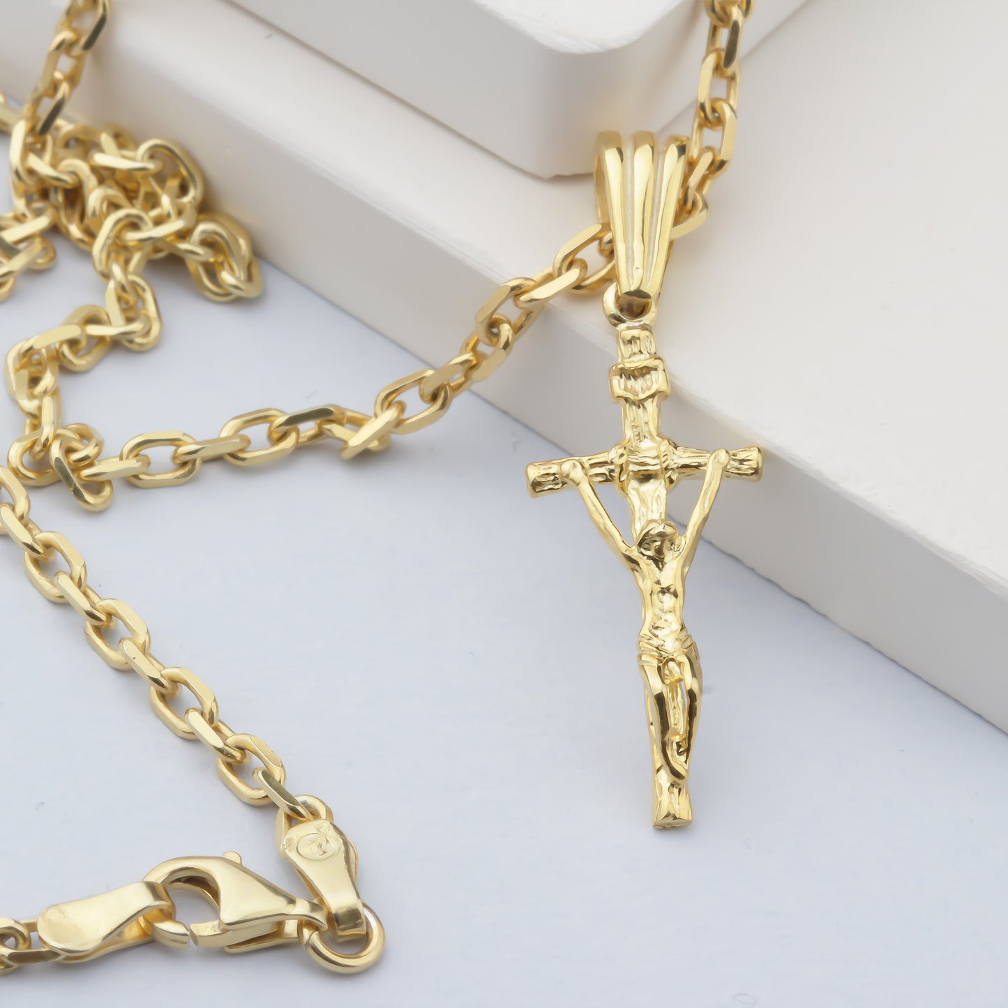 925k Sterling Silver Jesus Christ Necklace - alternate view 3