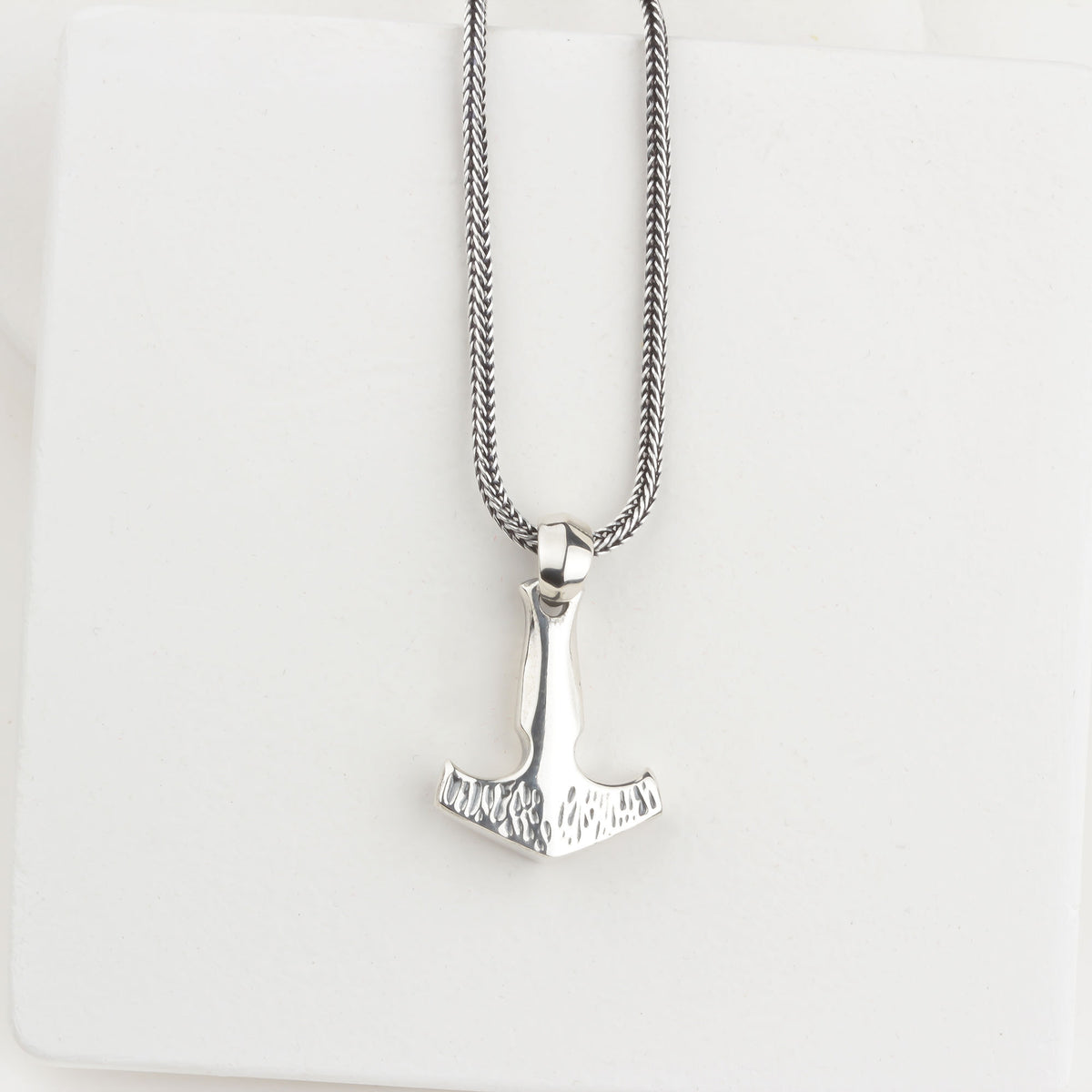 925 Sterling Silver Viking Mjölnir Hammer Necklace