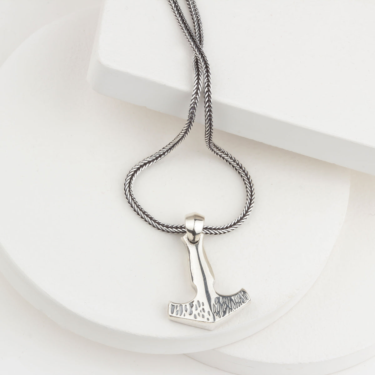 925 Sterling Silver Viking Mjölnir Hammer Necklace