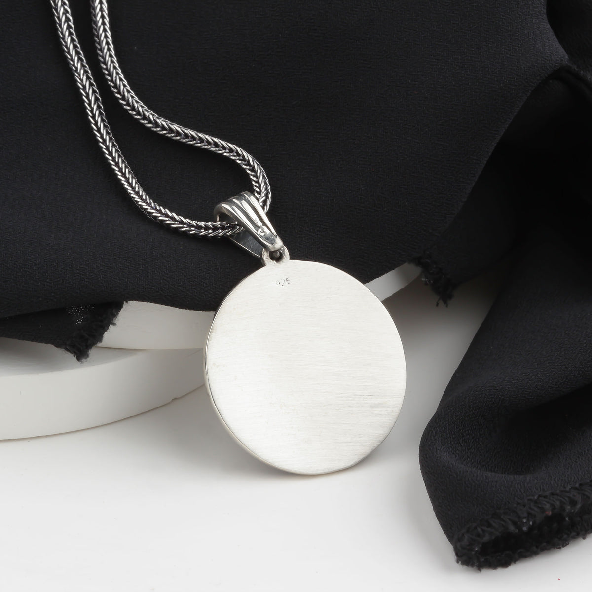 925 Sterling Silver Viking Medallion Necklace