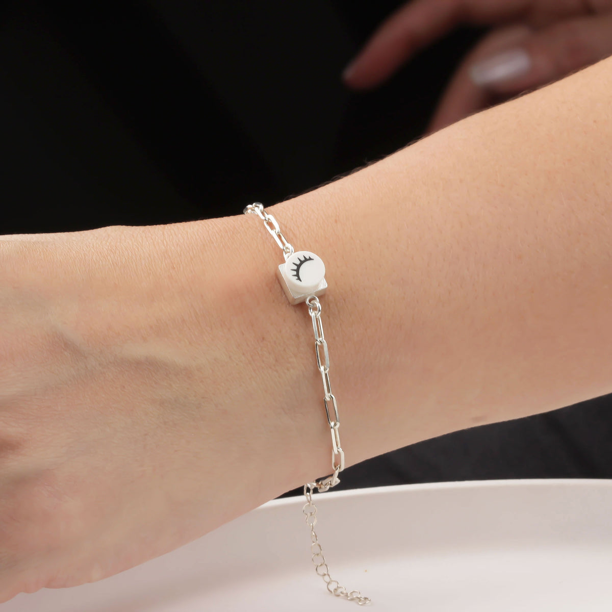 Bricks Jewel Sterling Silver 1x1 Brick Bracelet - alternate view 2