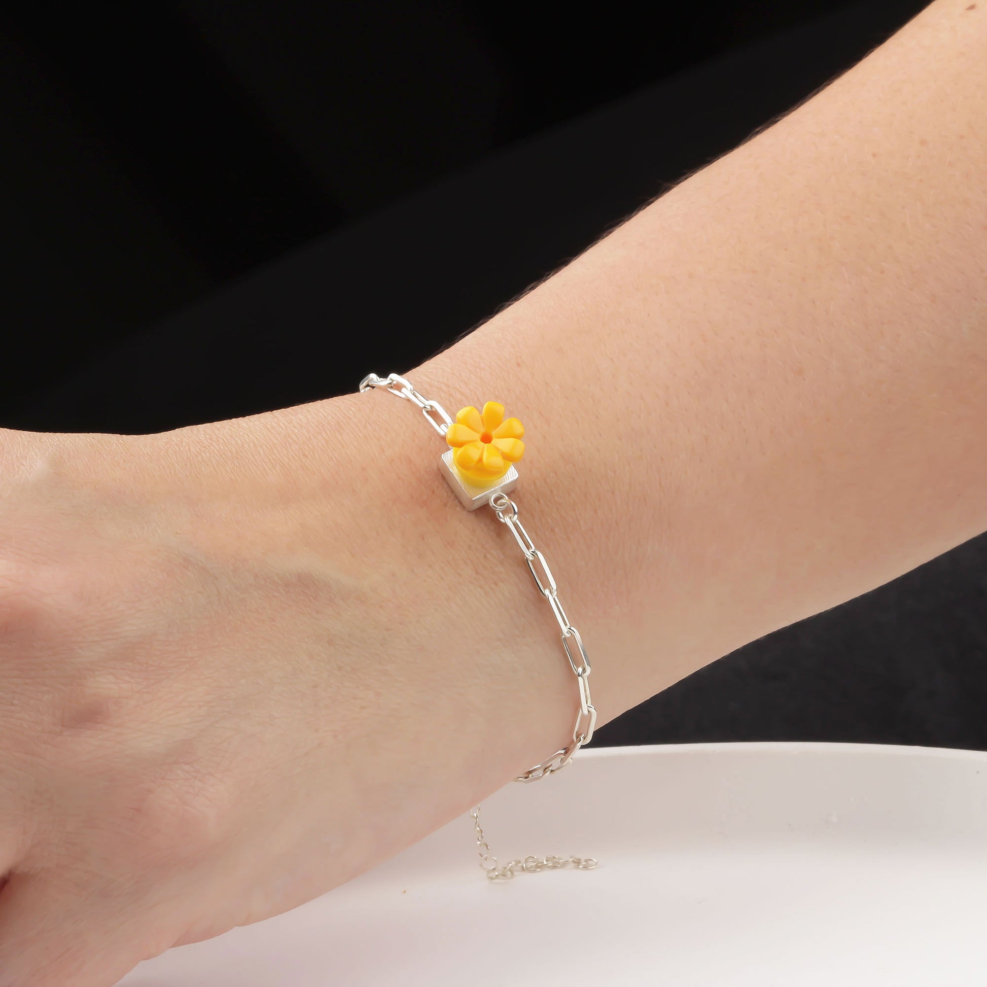 Bricks Jewel Sterling Silver 1x1 Brick Bracelet - alternate view 6