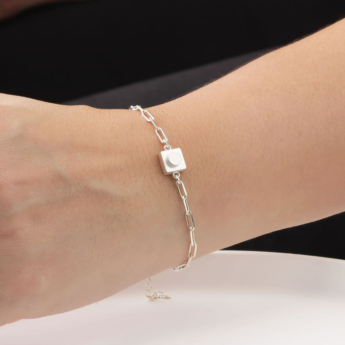 Bricks Jewel Sterling Silver 1x1 Brick Bracelet