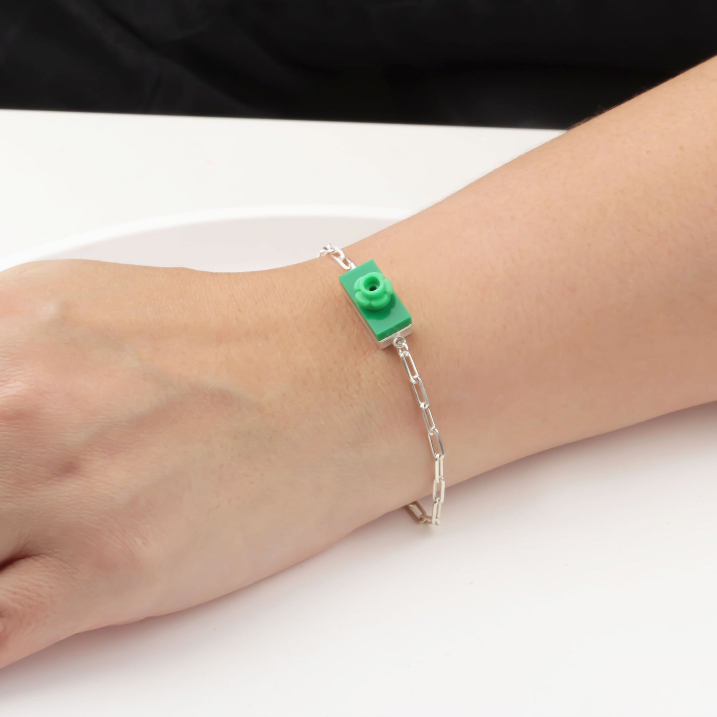 Bricks Jewel Sterling Silver 1x2 Brick Bracelet - alternate view 10