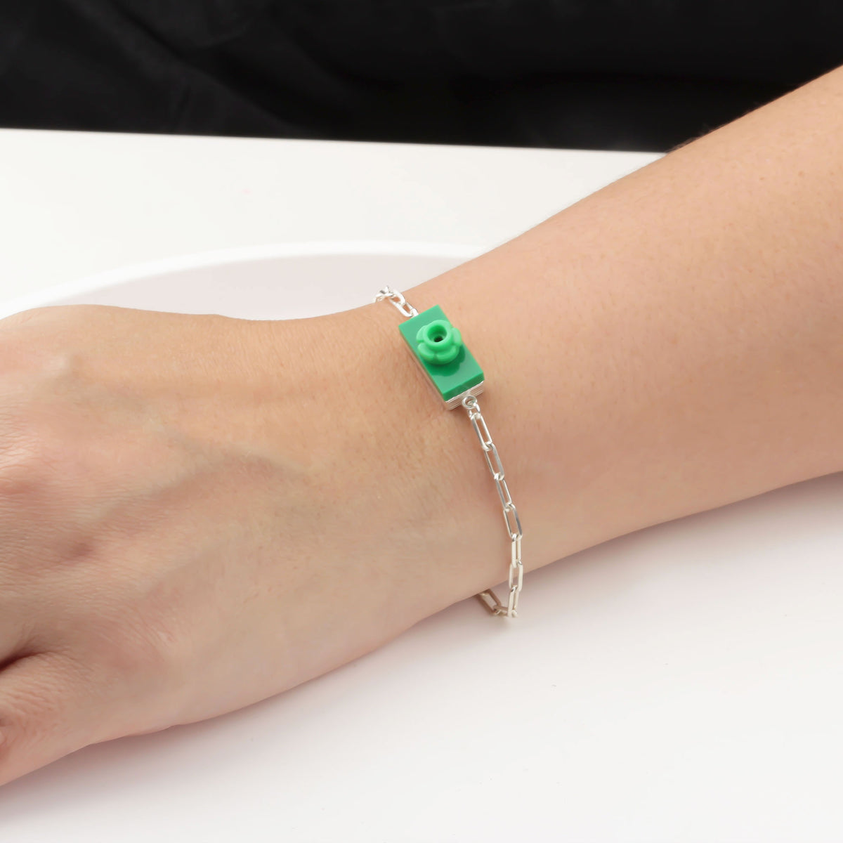 Bricks Jewel Sterling Silver 1x2 Brick Bracelet - alternate view 10