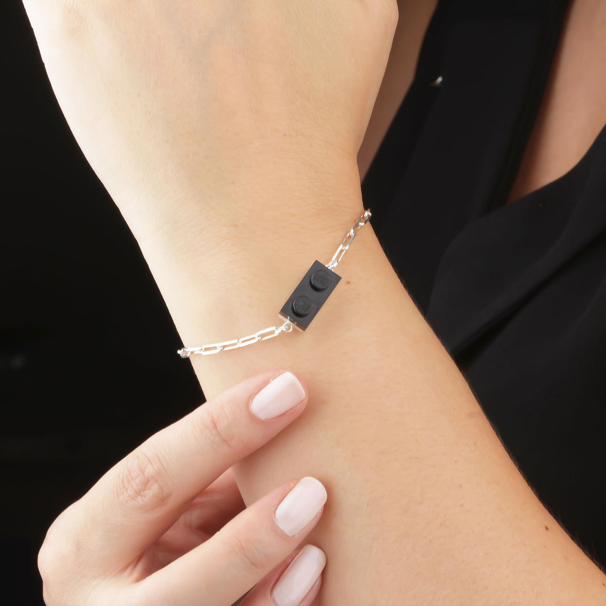 Bricks Jewel Sterling Silver 1x2 Brick Bracelet - alternate view 8