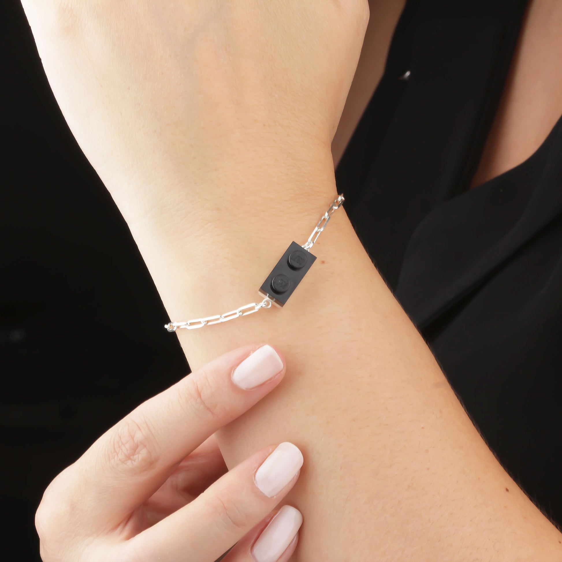 Bricks Jewel Sterling Silver 1x2 Brick Bracelet - alternate view 8
