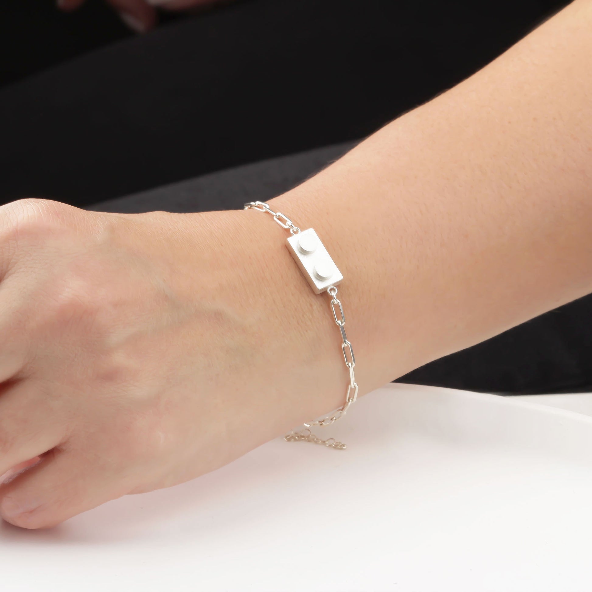 Bricks Jewel Sterling Silver 1x2 Brick Bracelet