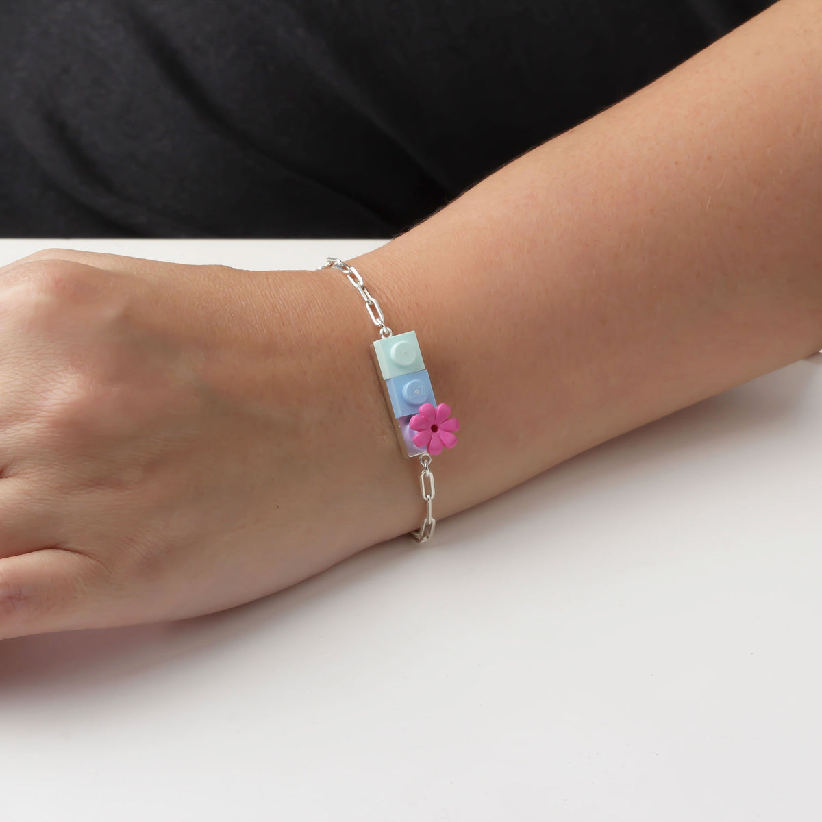 Bricks Jewel Sterling Silver 1x3 Brick Bracelet - alternate view 7
